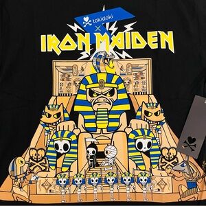 Iron Maiden Tokidoki Men’s S Black Shirt Adios Egyptian Pyramid Tee Top Rare NWT